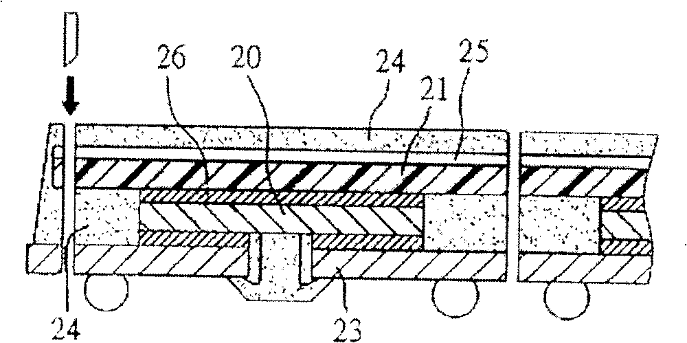Heat radiation type packaging structure and its making method