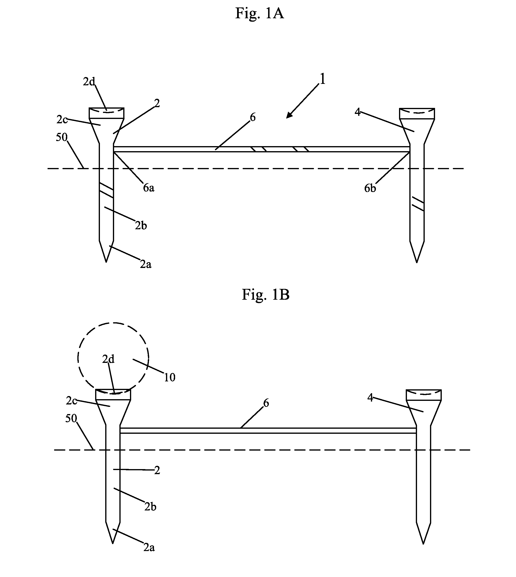 Method and apparatus for double golf tee