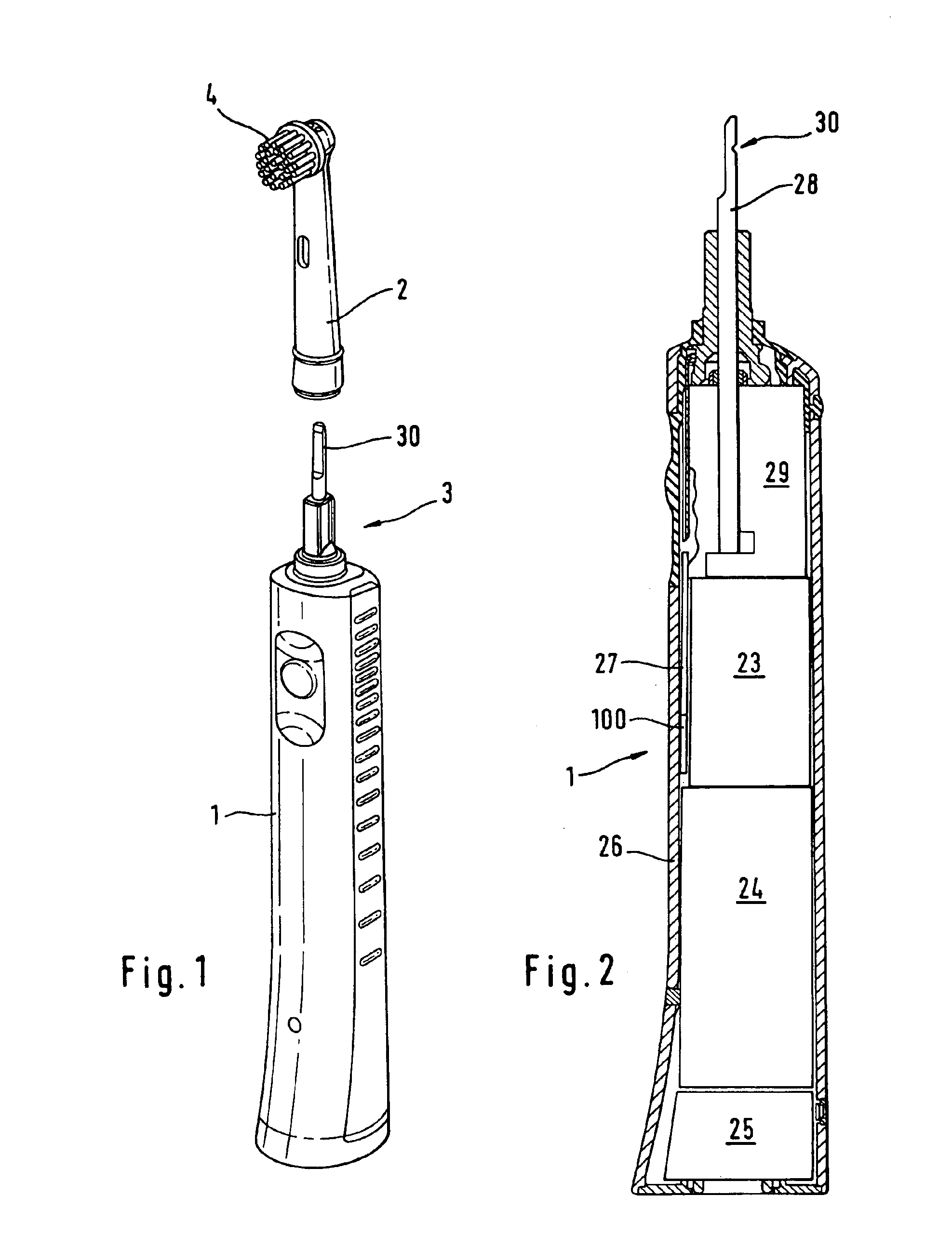 Electric dental cleaning device