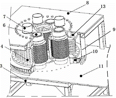 Vertical forming machine for biomass granule fuels