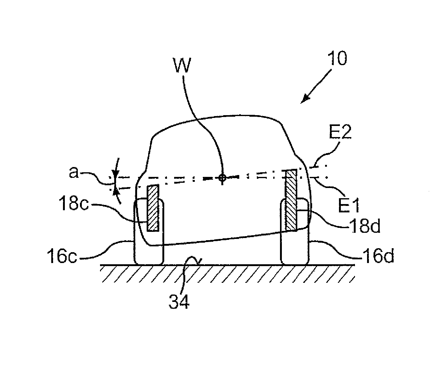 Method and apparatus for affecting cornering performance of a motor vehicle, and a motor vehicle