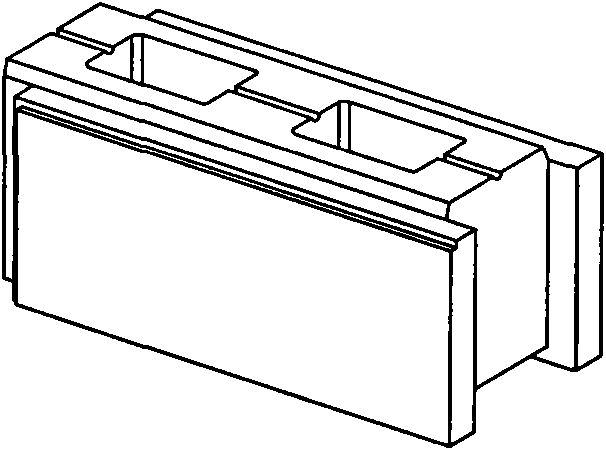Building block used for forming wall body structure