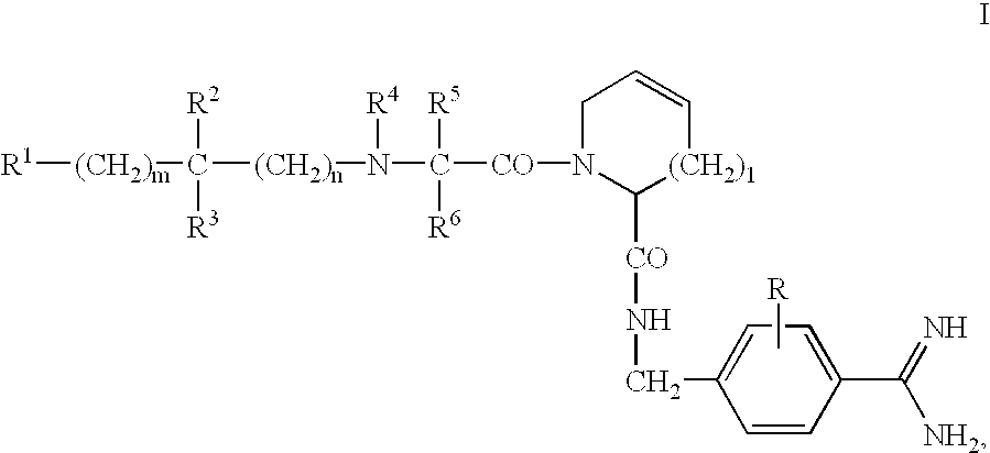 Dipeptide benzamidine as a kininogenase inhibitor