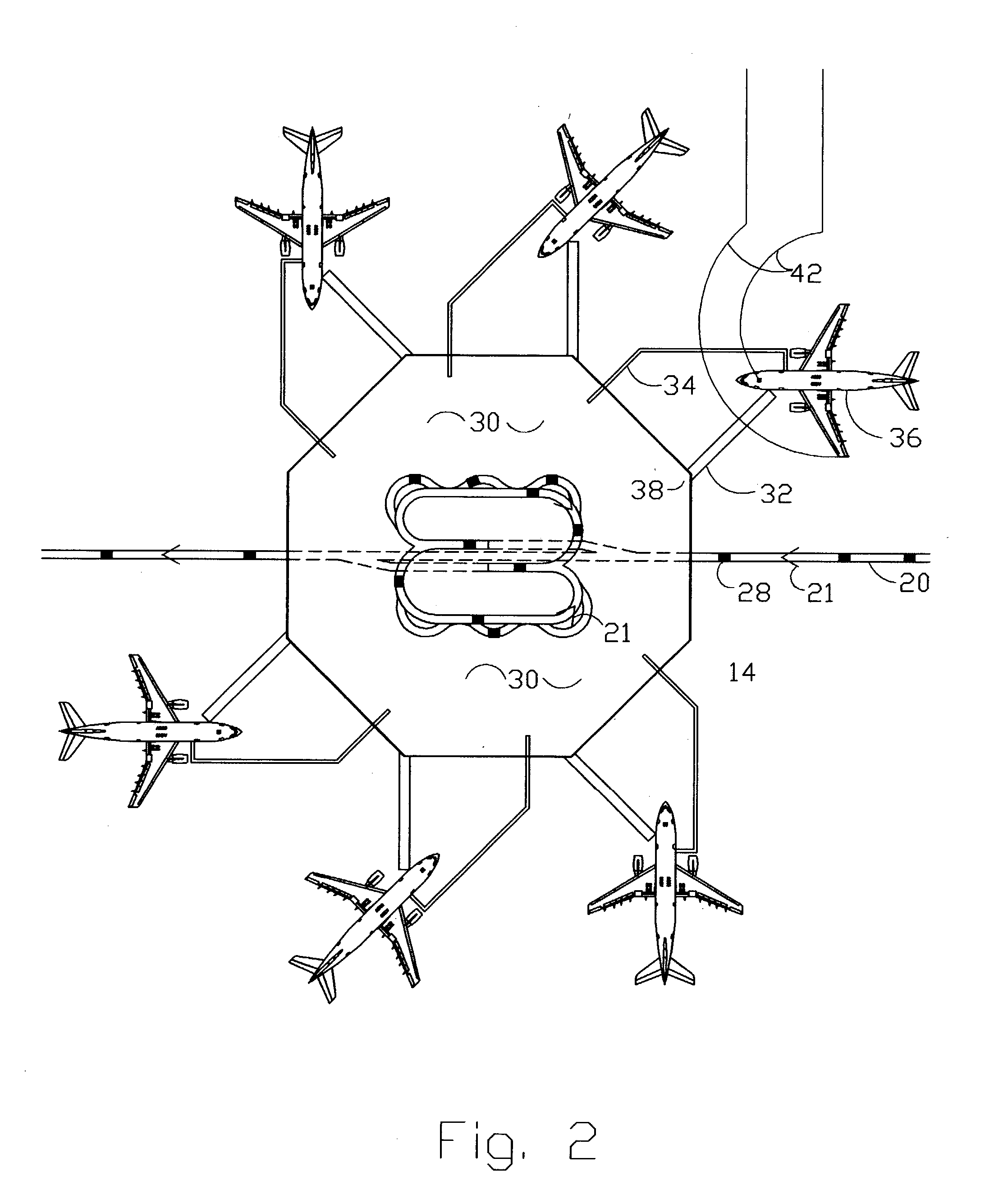 Airport passenger processing and surface transportation system