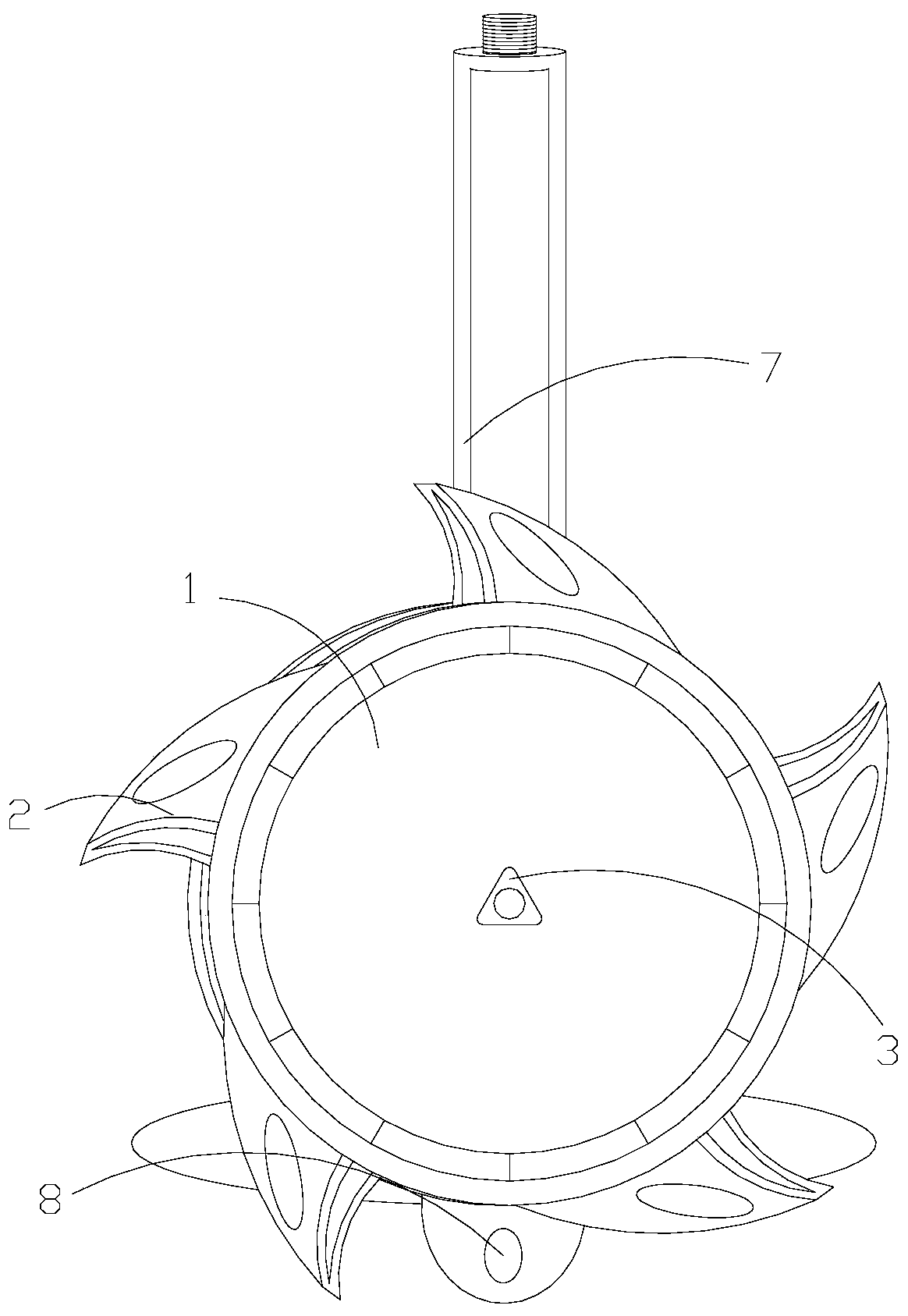 Small-sized cruise ship island micro grid direct-current supply voyage extension self-developing water-voyage conversion wheel