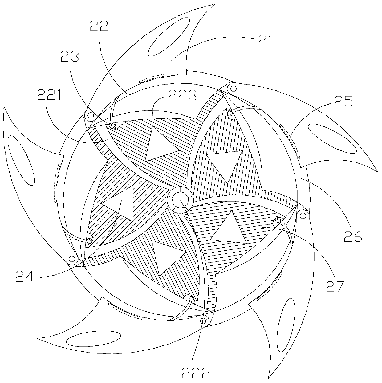 Small-sized cruise ship island micro grid direct-current supply voyage extension self-developing water-voyage conversion wheel