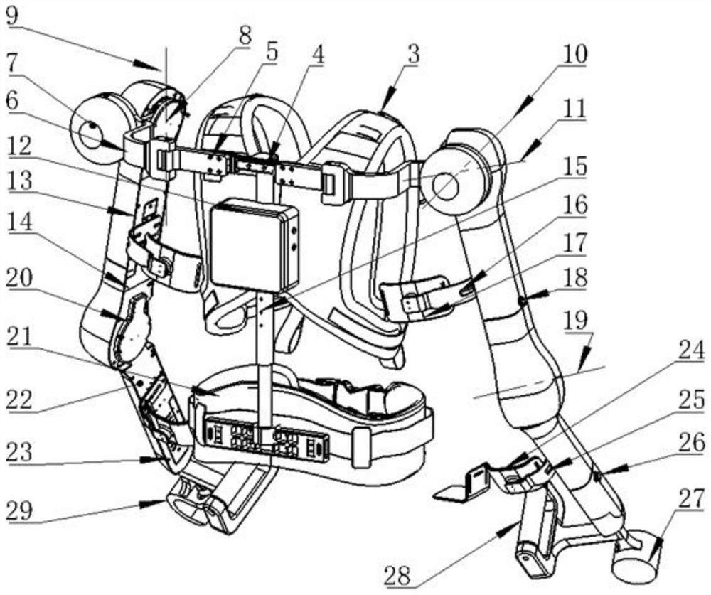 Upper limb multi-joint active power-assisted exoskeleton with load conduction function