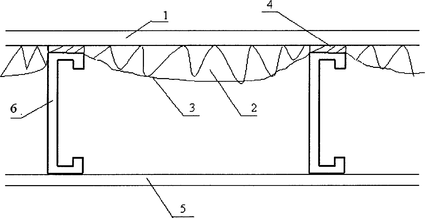 Structure of multifunction double-layer pressing steel plate roofing and laying method thereof
