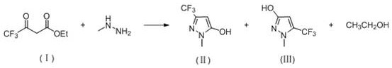 Synthesis method of high-selectivity 1-methyl-3-(trifluoromethyl)-1H-pyrazole-5-alcohol