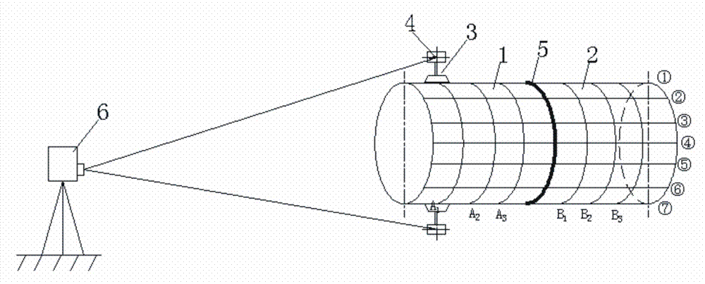 Muffle tube straightness measurement method based on three dimensional (3D) total station