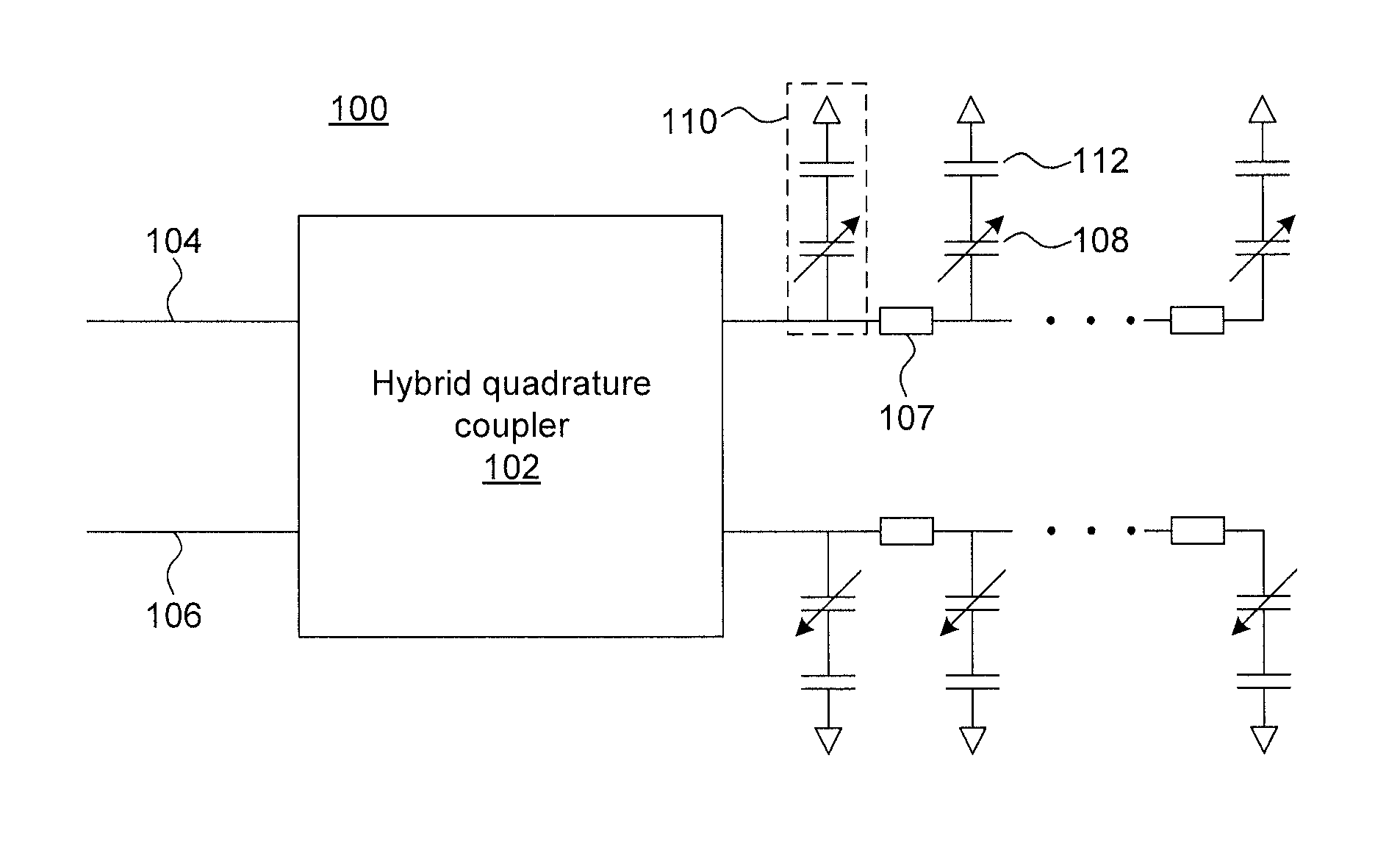 Variable load for reflection-type phase shifters