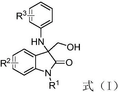 3-amino-3-hydroxymethyloxindole derivative as well as preparation method and application thereof