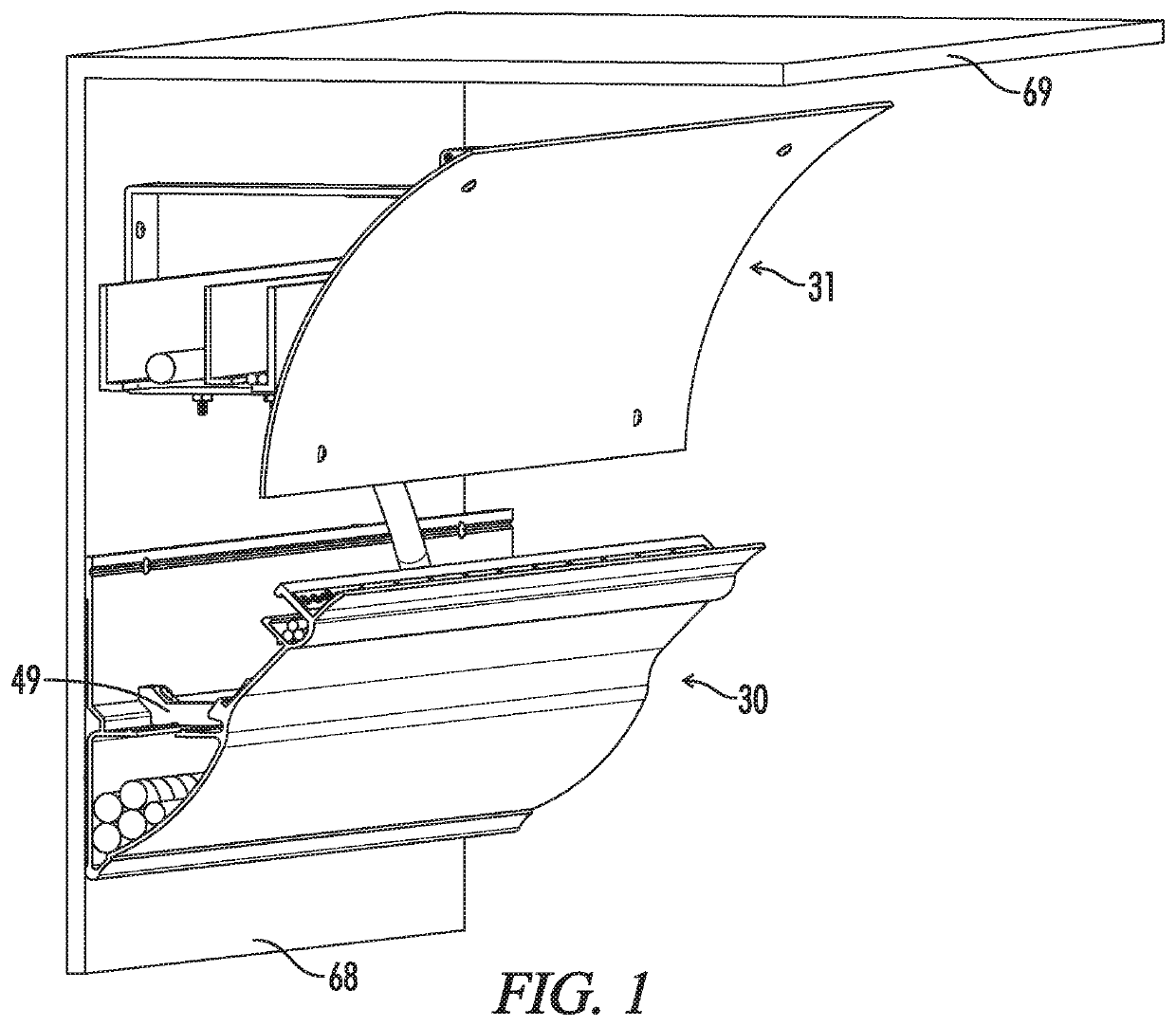 System and method for securing power and communications cables and associated hardware within crown molding