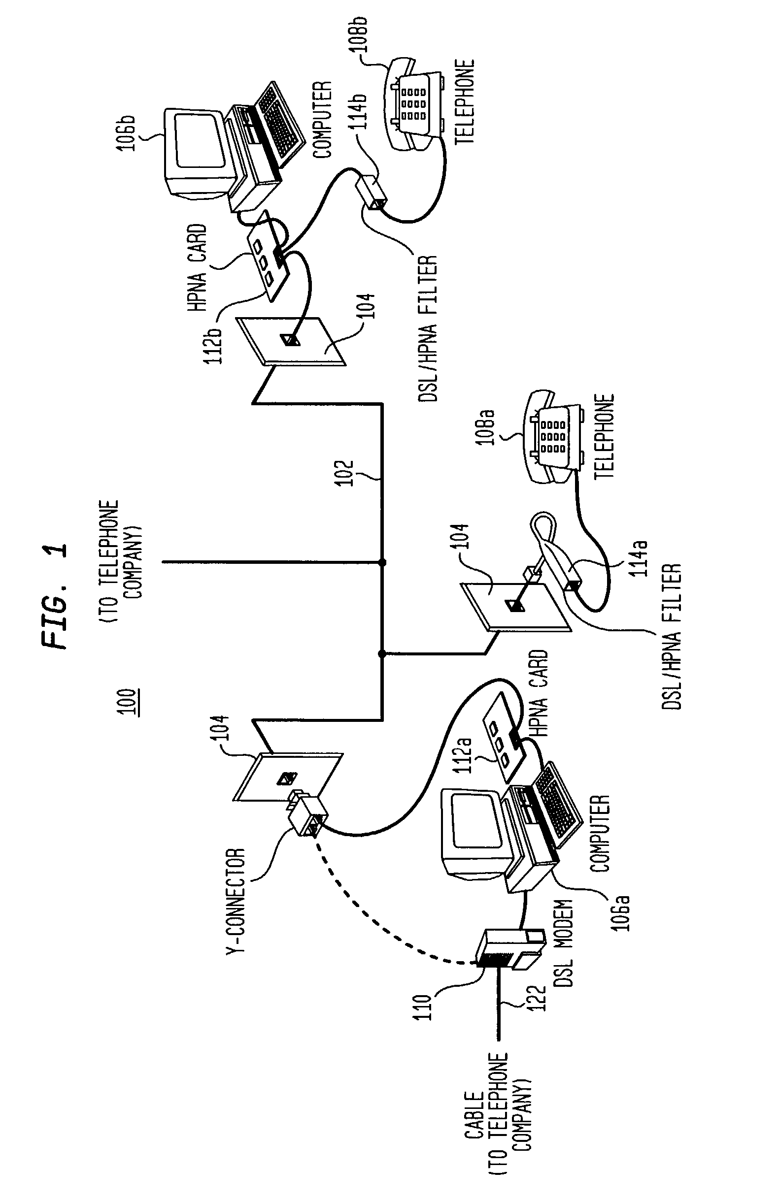 Dynamic frequency passband switching in home phone-line networks
