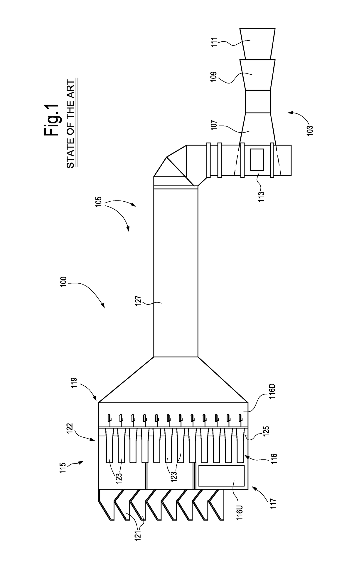 Filtering chamber for gas turbines and method of maintenance thereof