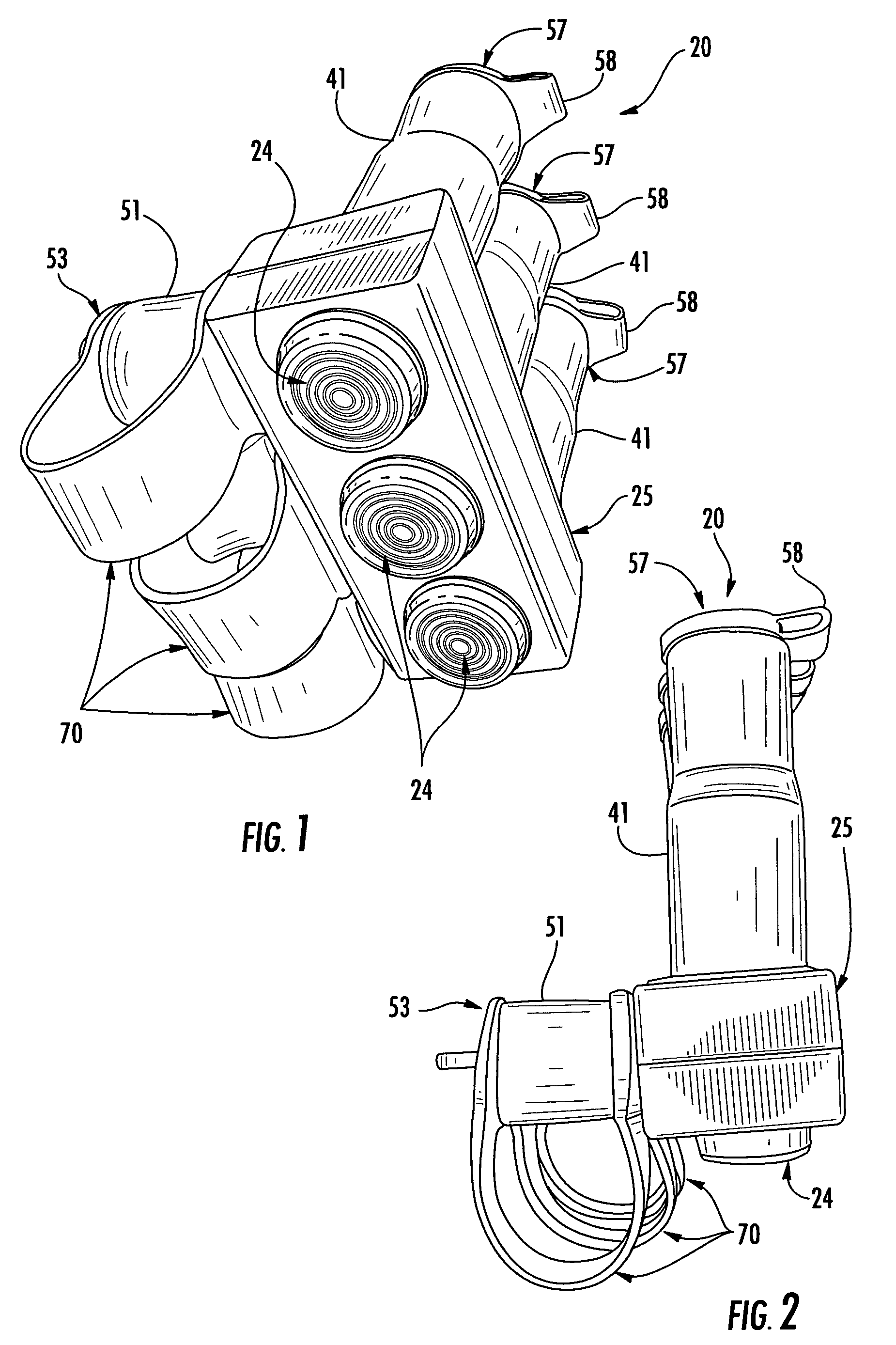 Electrical connector including insulating boots and associated methods