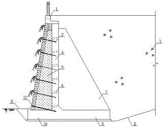 Buttress type ecological retaining wall structure