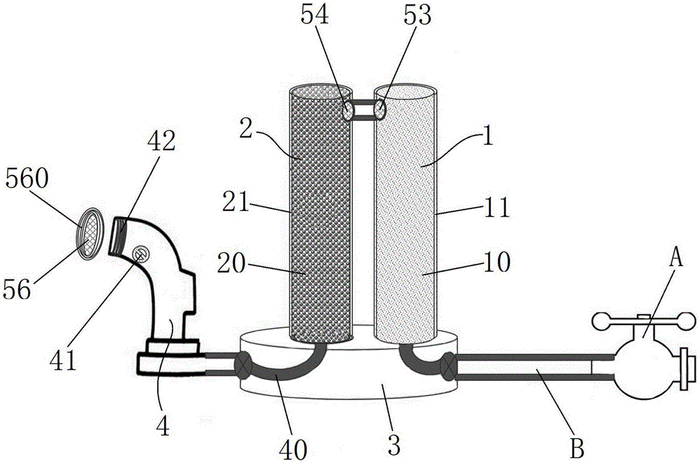Drinking water filtering device and method based on graphene technology