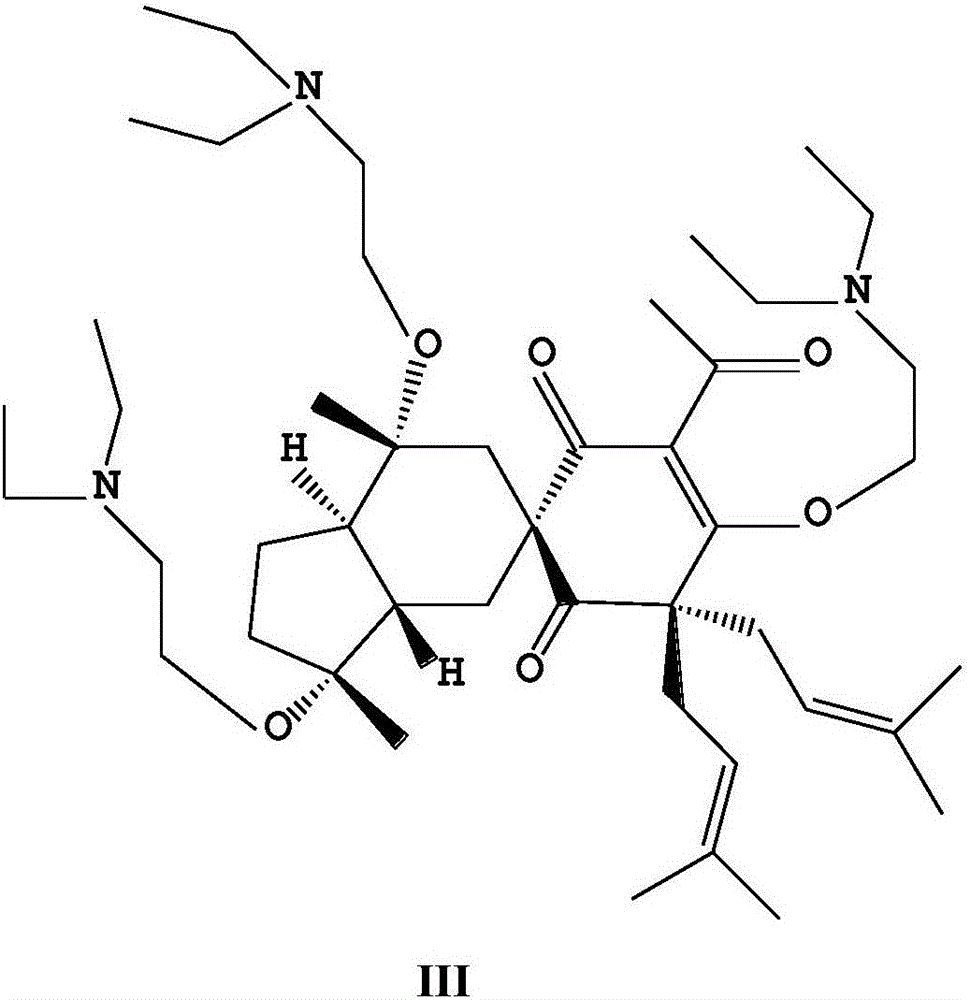 Application of Harrisotone A O-(diethylamino)ethyl derivative and O-(piperazine) ethyl derivative composition to anti-hepatic fibrosis drug