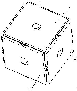 Metallic hexahedron demonstrating Rubik's cube
