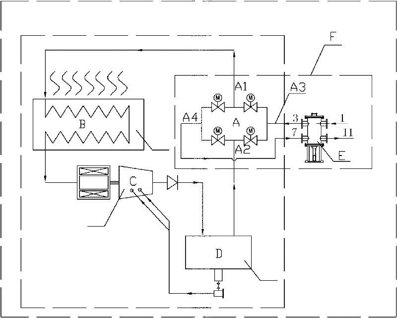 Sewage treatment device and sewage source heat pump central air-conditioning system using same