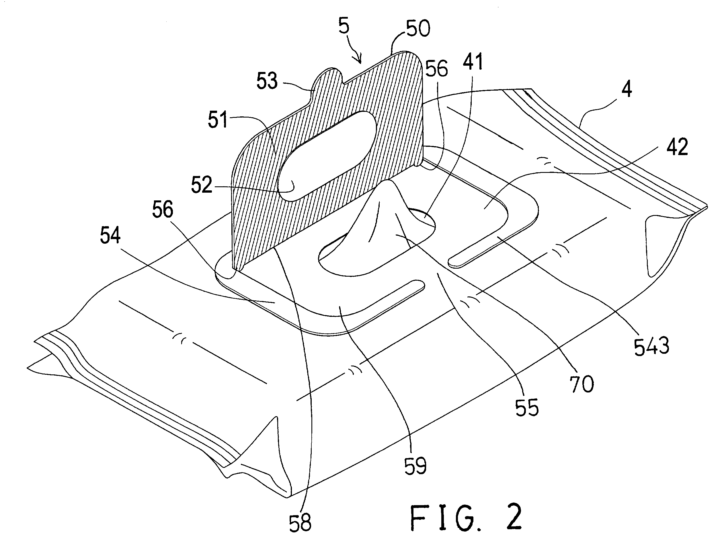 Napkin container having openable and sealable cover