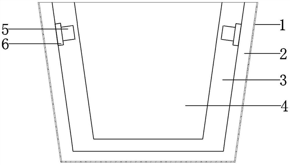 Warning brick for tundish working lining and preparation method of warning brick