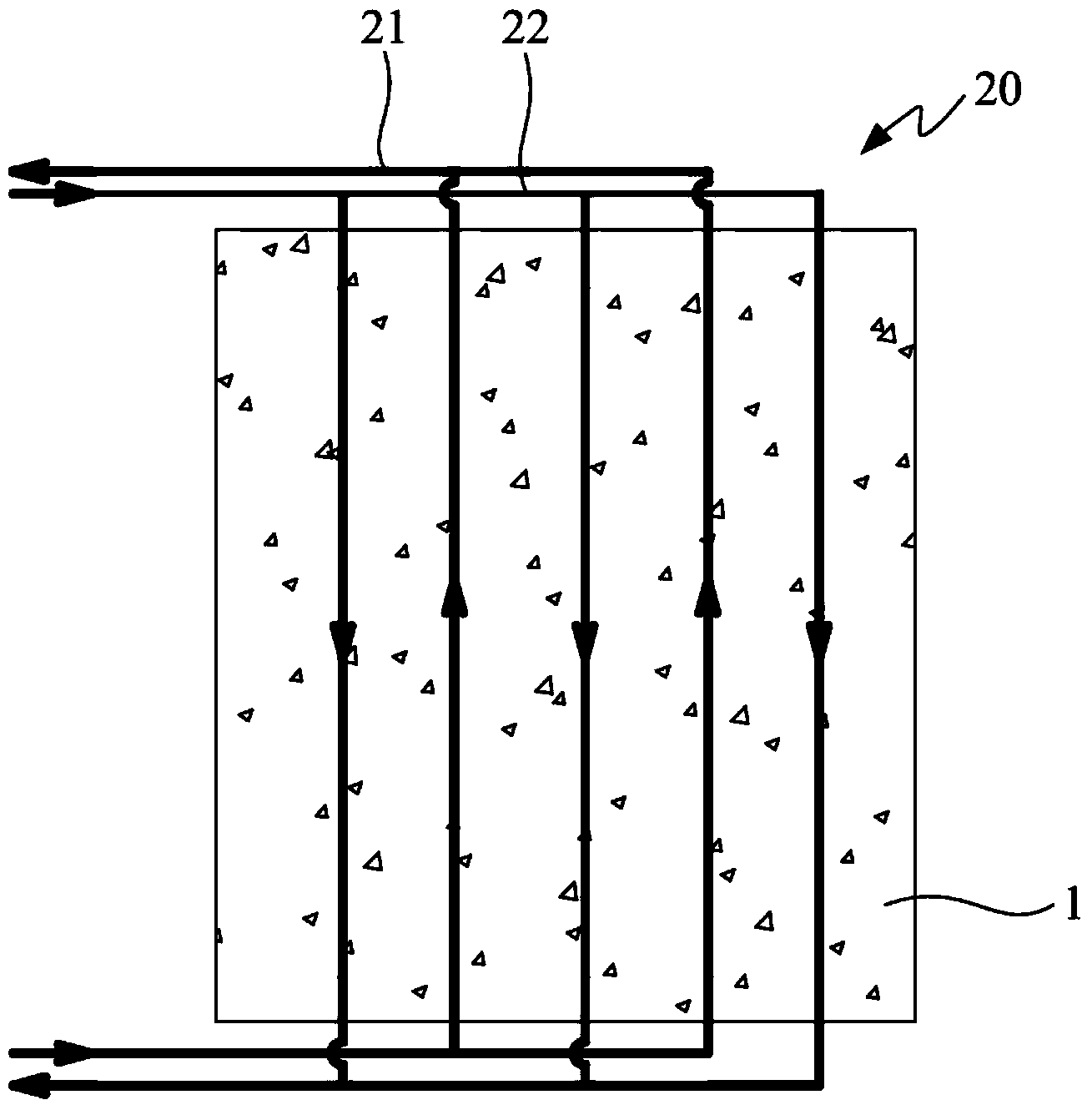 Temperature-control cooling system for large-size concrete structure and cooling control method of temperature-control cooling system
