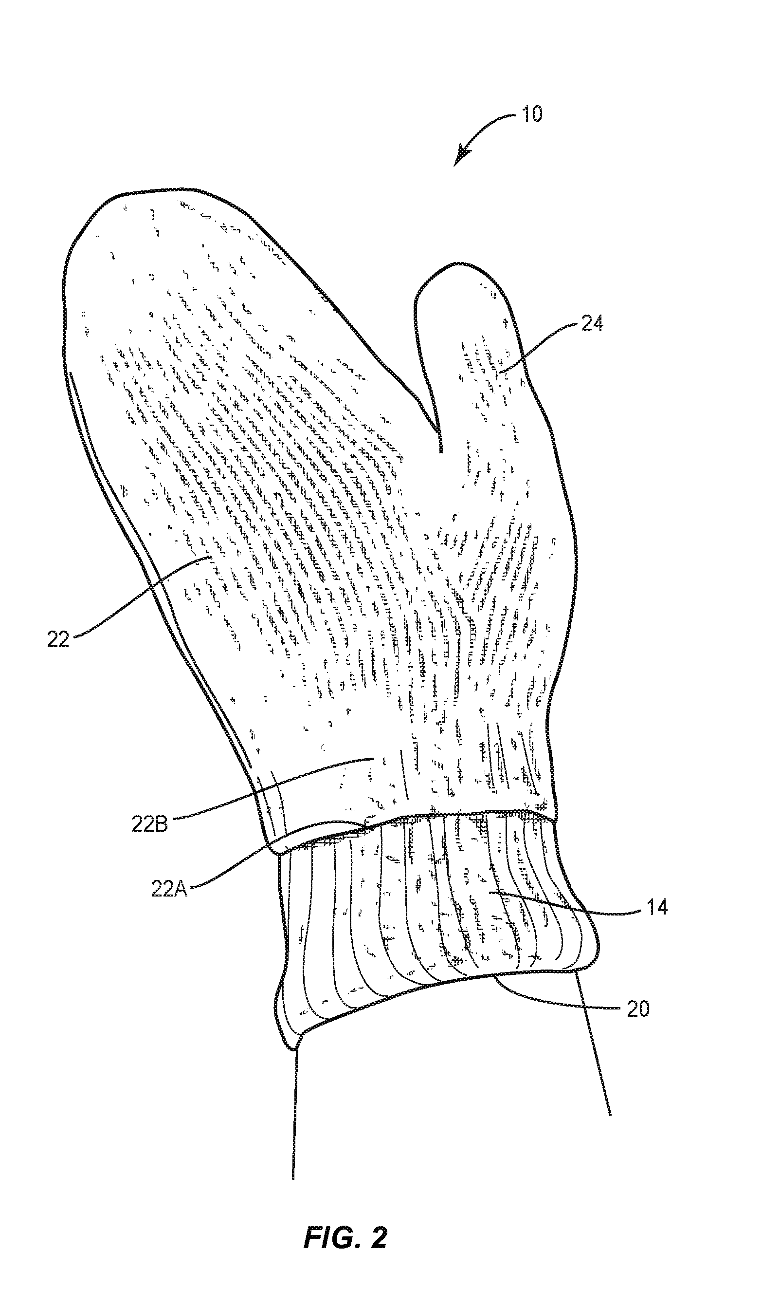 Mitten with flippable outer palm section