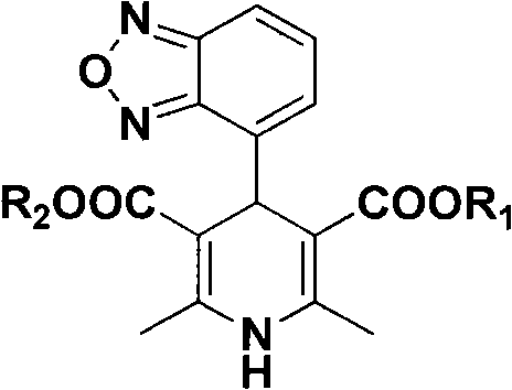 Synthesis method for antihypertensive agent isradipine and preparation of isradipine