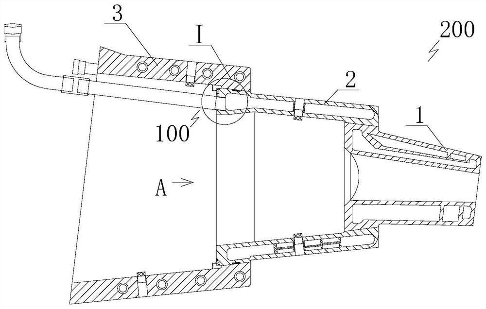 Sealing structure for preventing air leakage of tuyere sleeve joint surface and tuyere sleeve structure