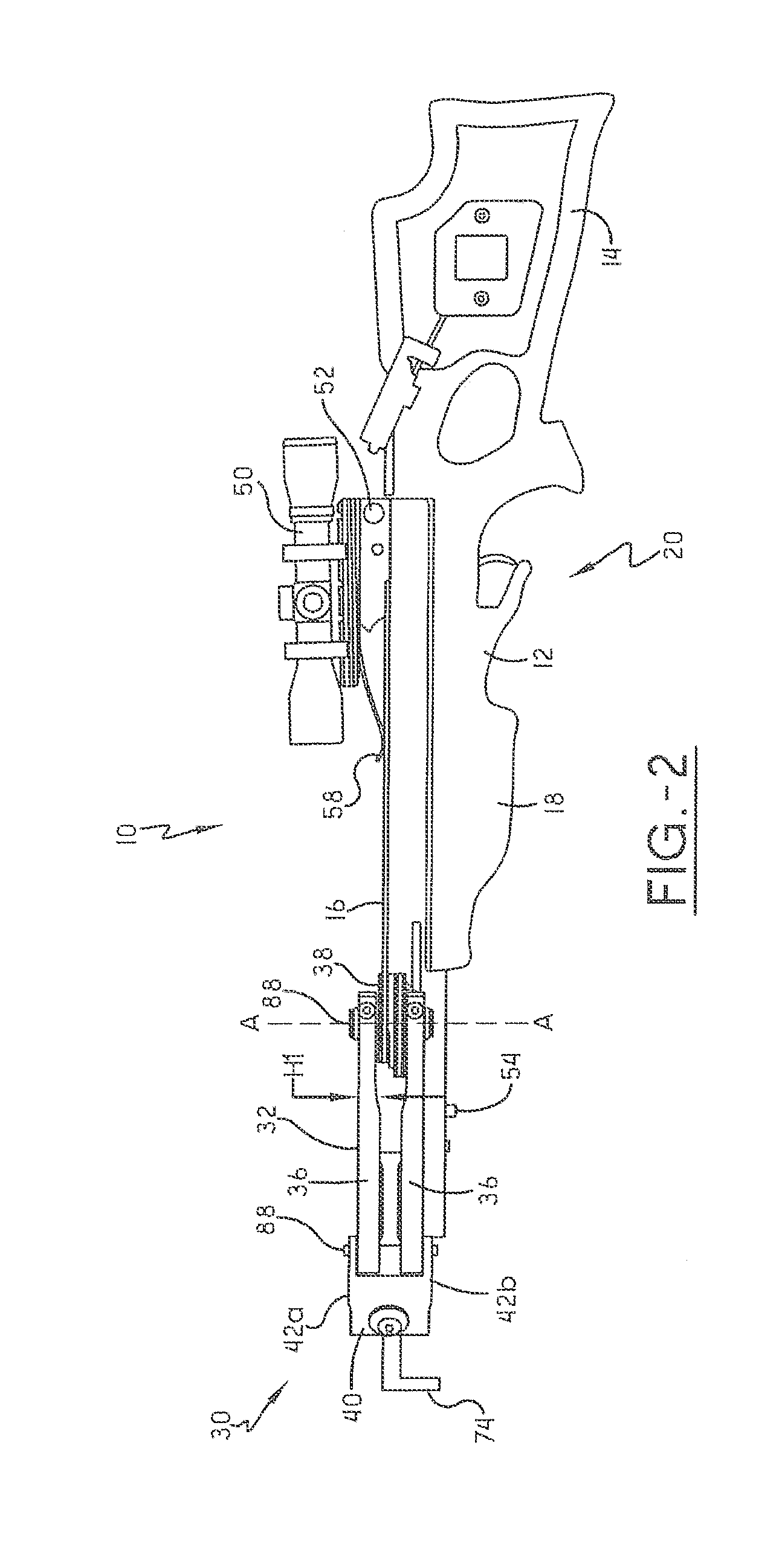 Narrow crossbow with large power stroke