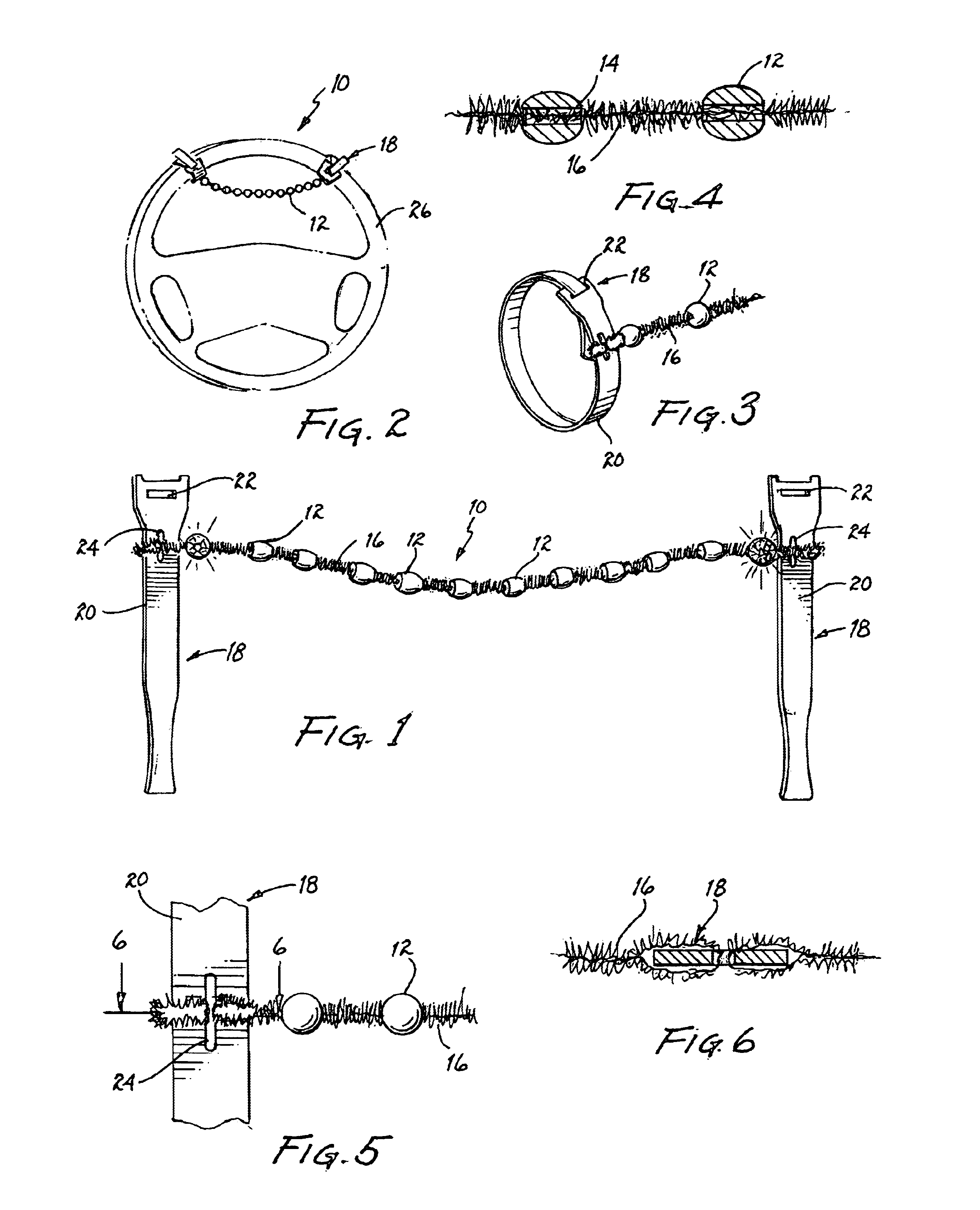 Rosary device for a steering wheel and method therefor