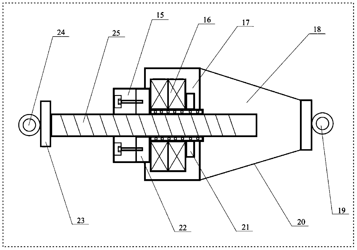 Damping device for tuning collision inerter mass of fan