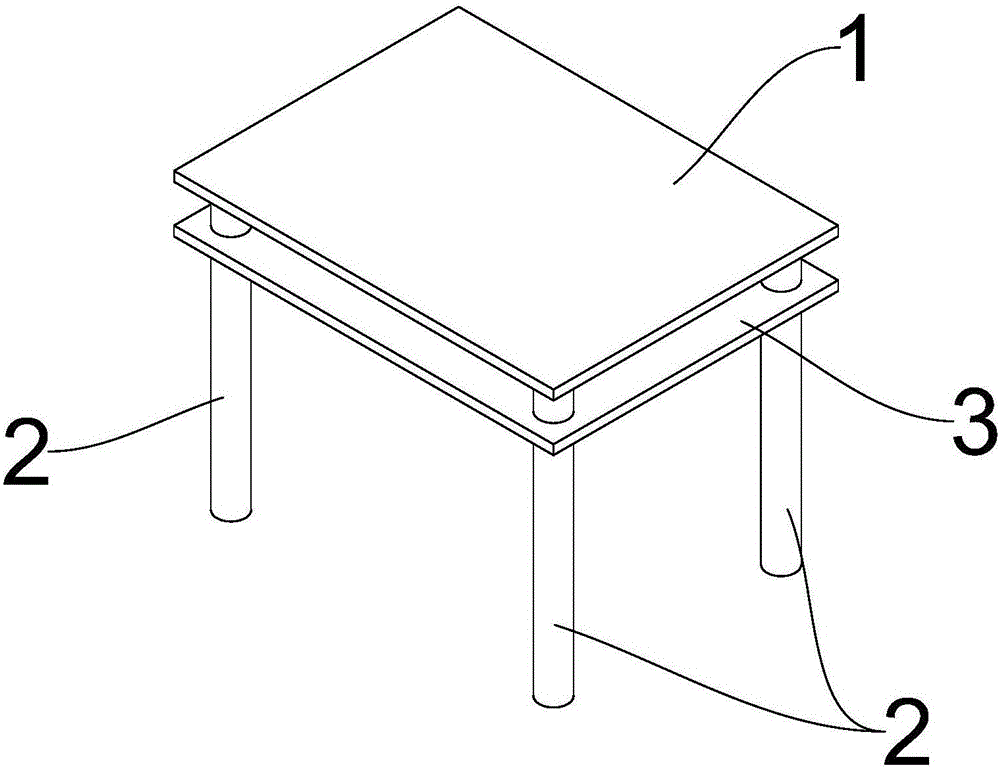 Double-layer dining-table