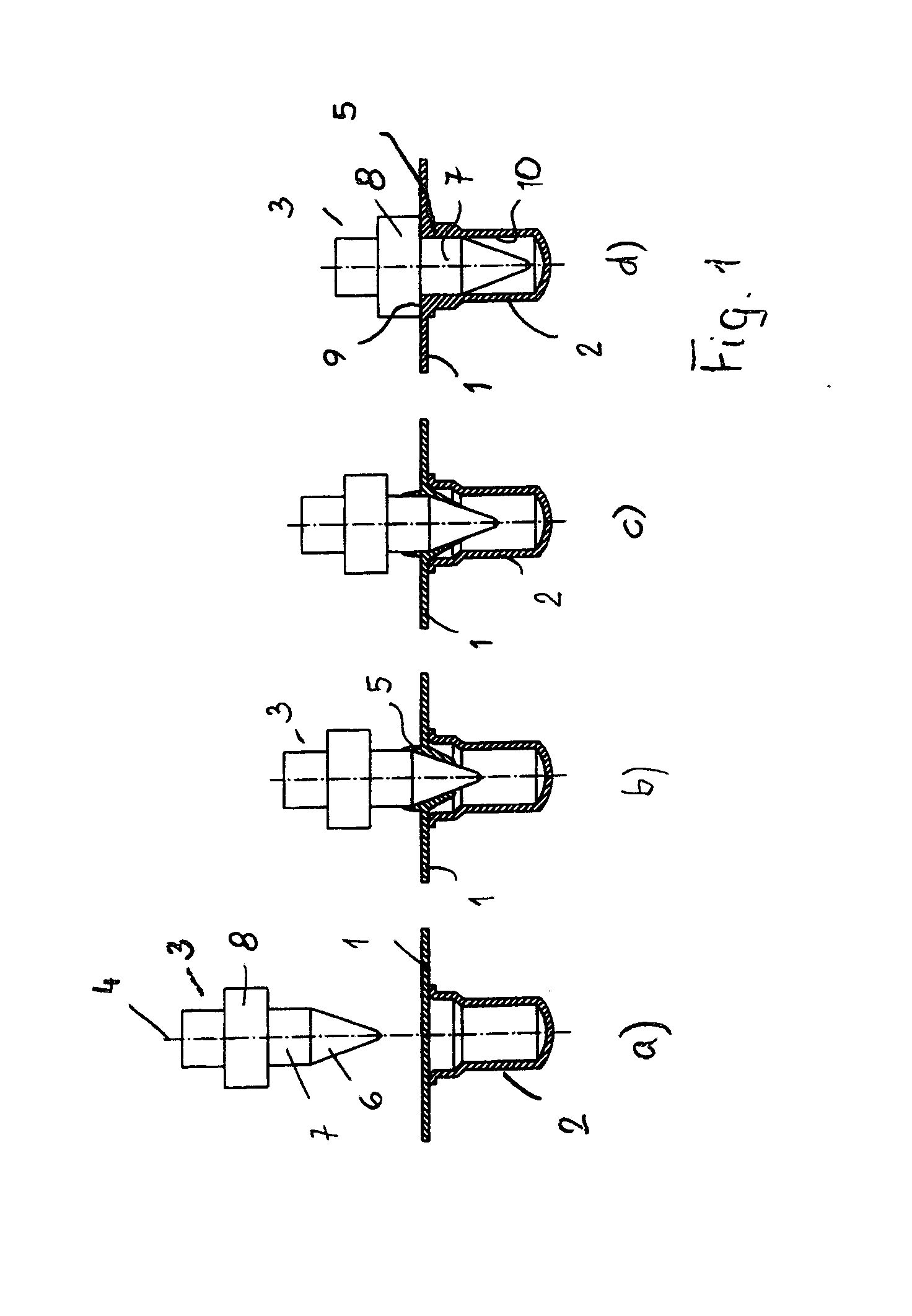 Method for producing a non-detachable connection between at least two workpieces, and connection produced according to this method
