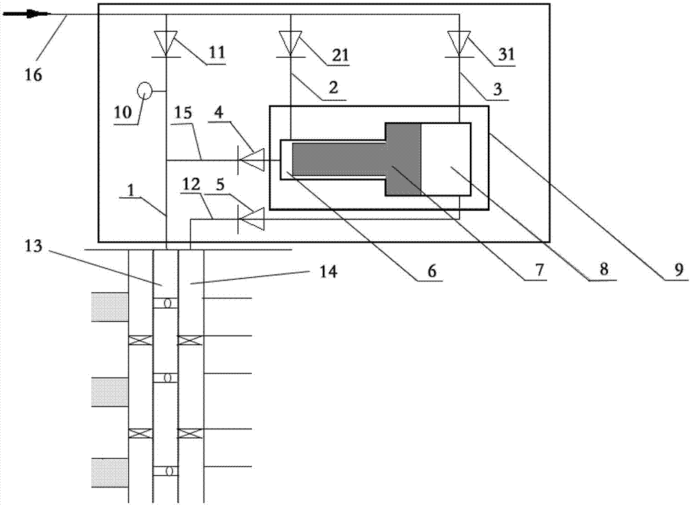 Layered pulse pressure-charging plug removal device and method for oil filed water injection well