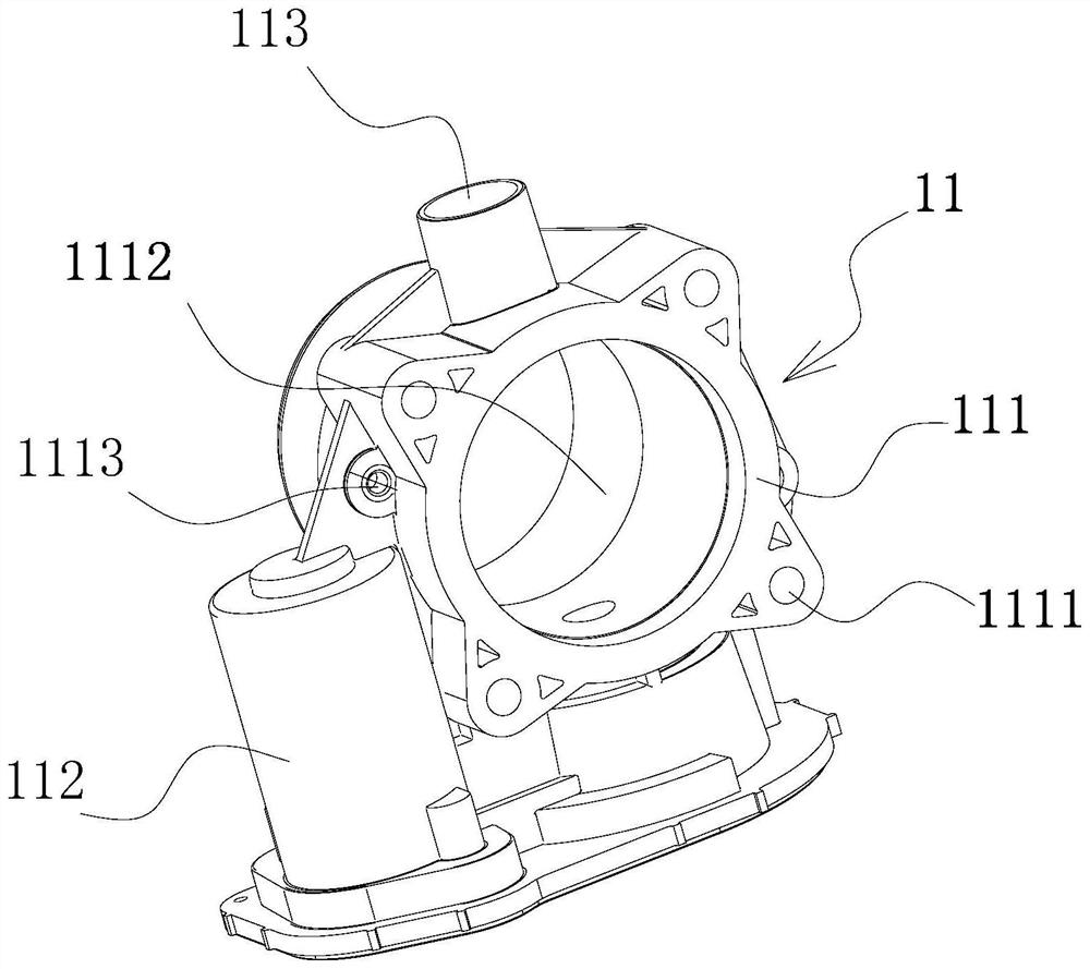 Light-weight electronic throttle valve with plastic shell