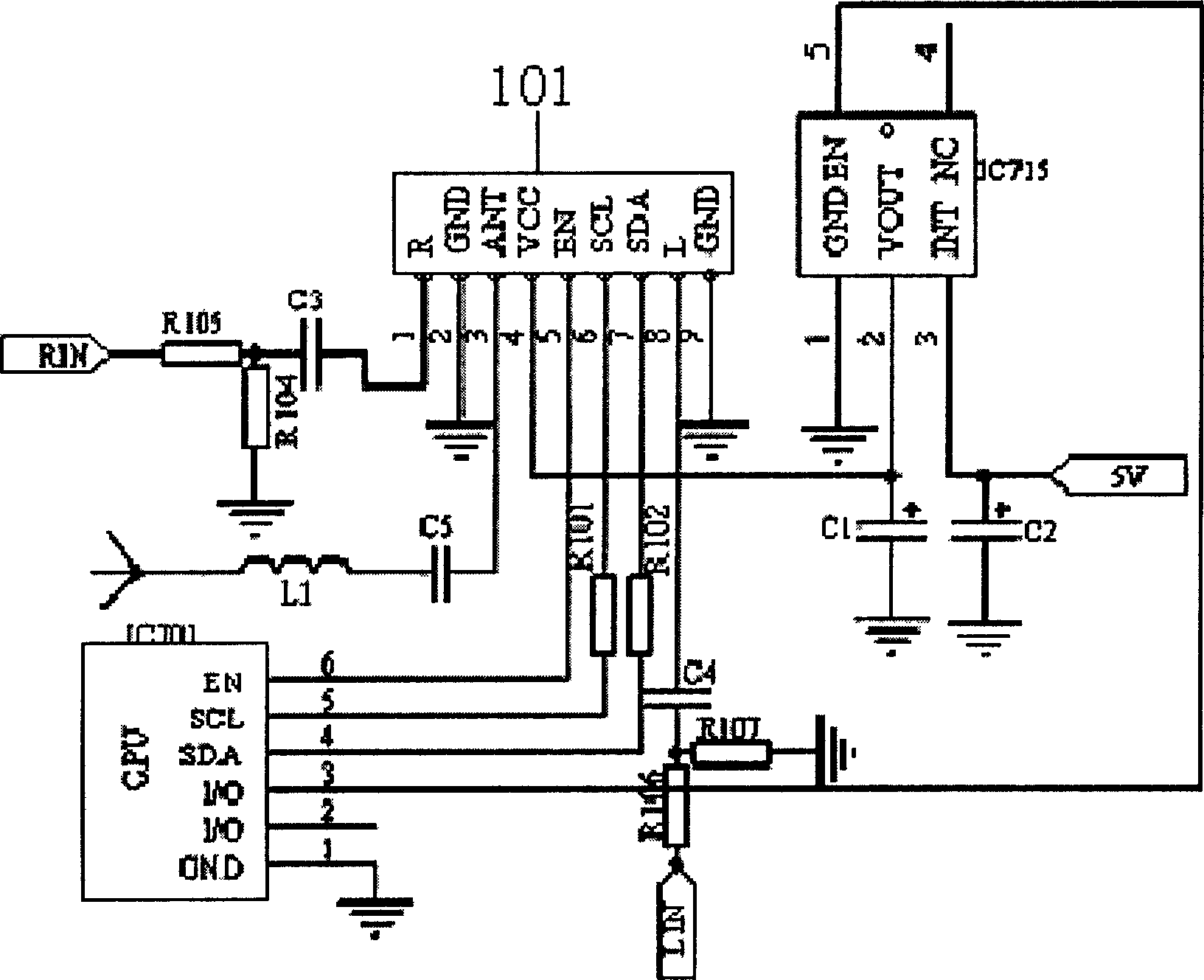 Radio blue wave transmitting device