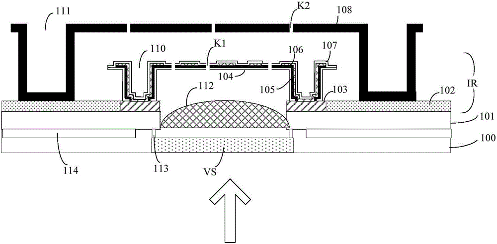 Hybrid imaging detector picture element structure for strengthening infrared permeability and preparation method of hybrid imaging detector picture element structure