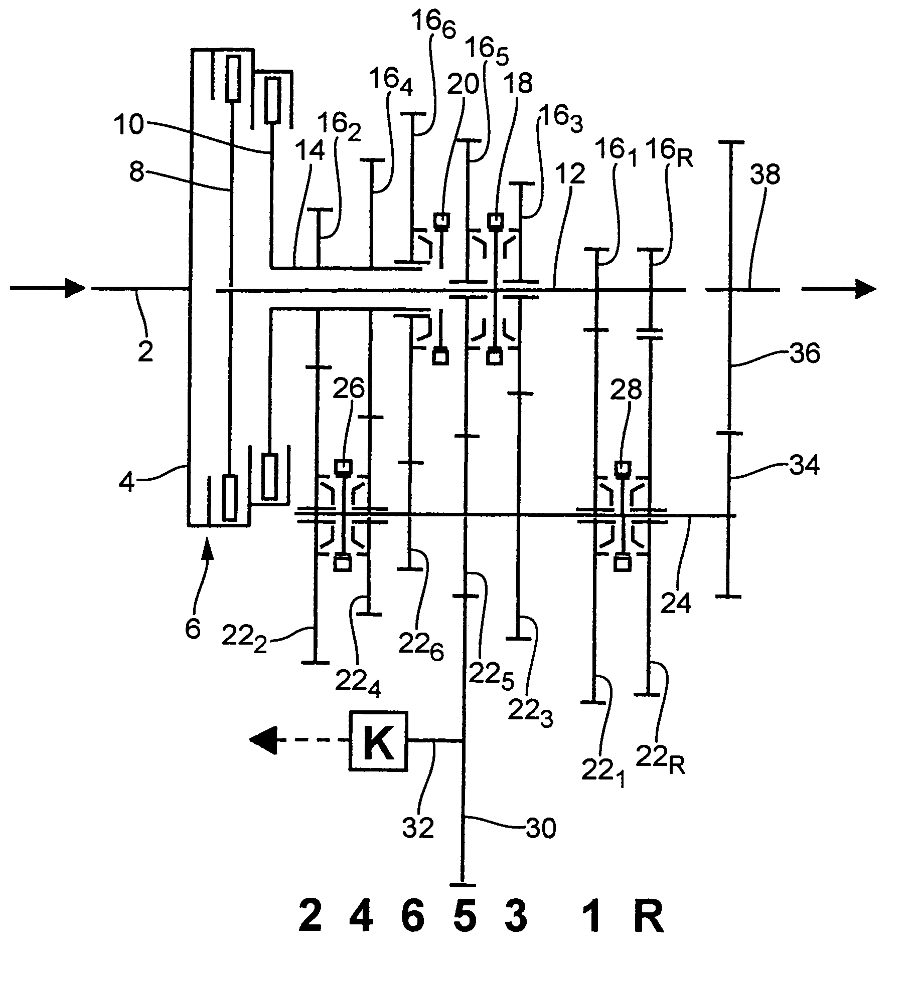 Parallel manual transmission for four-wheel drive and parallel manual transmission for transverse installation in a front-wheel drive vehicle