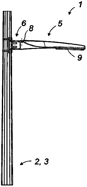 Aerial assembly for supplying electrical power to ground vehicle provided with upper collecting structure