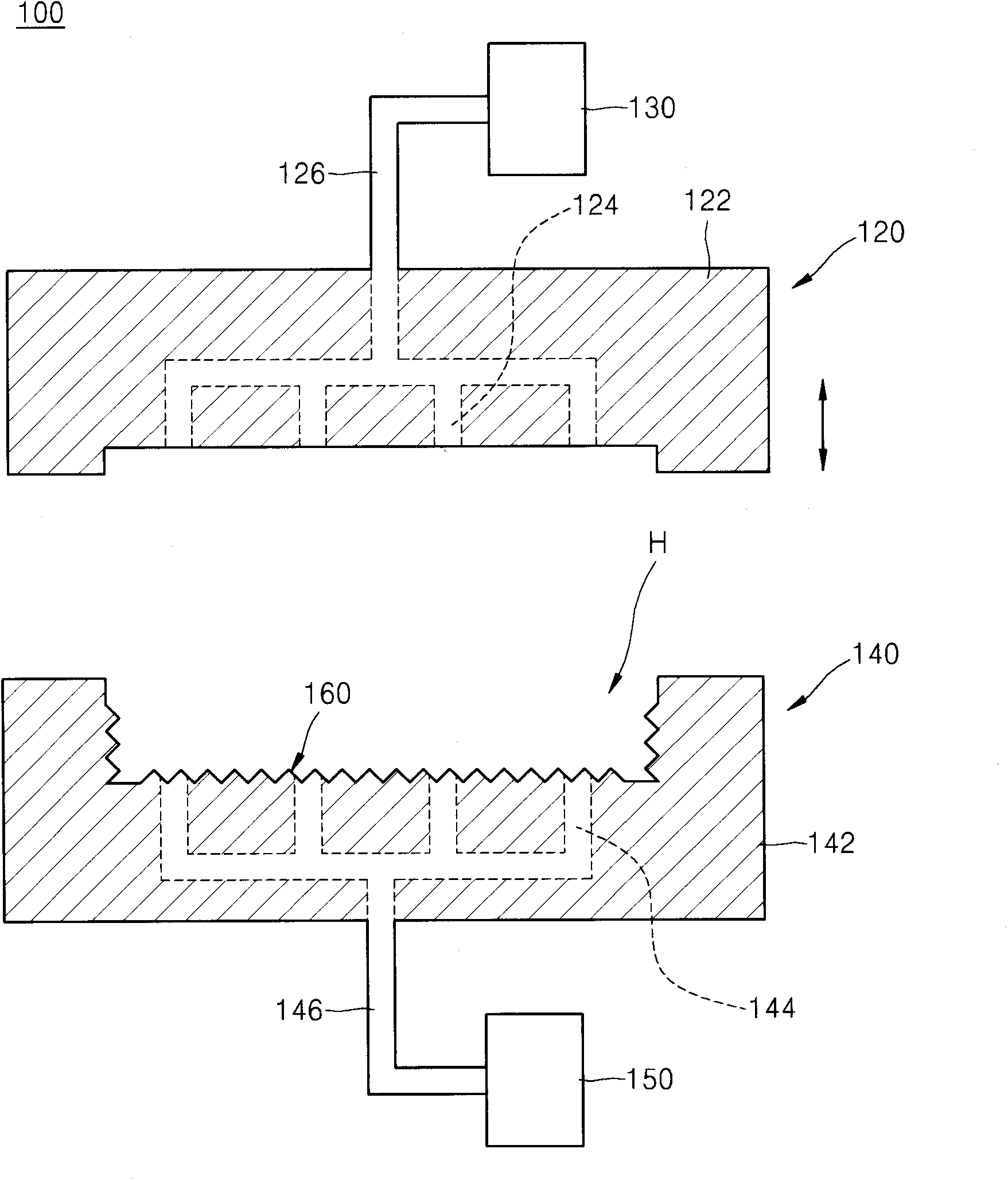 Vacuum mold having a reverse solid pattern, and vacuum-orming method using same