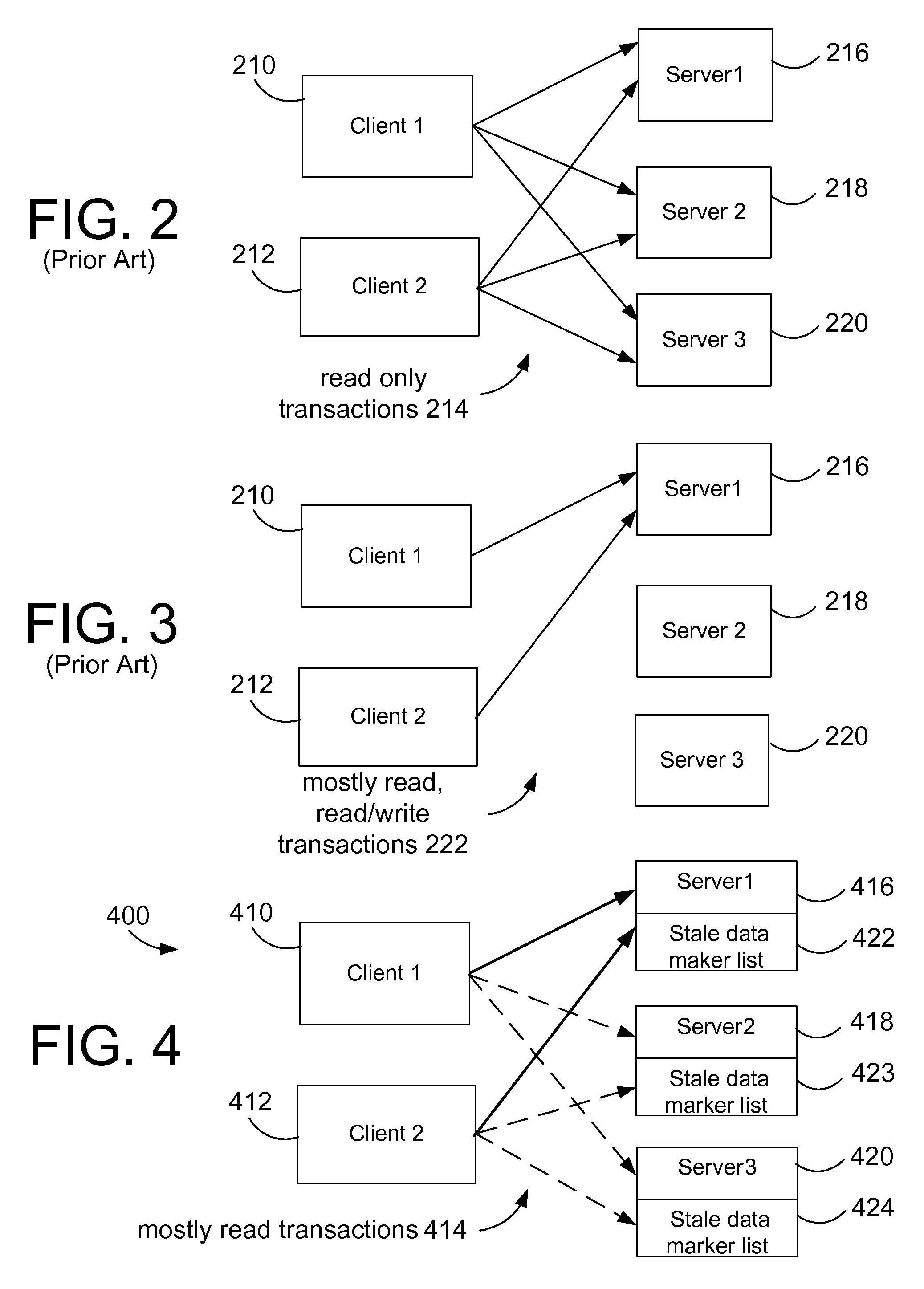 Efficient handling of mostly read data in a computer server