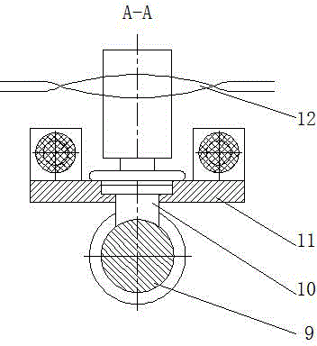 Transmission mechanism of small-section strip steel coiling machine