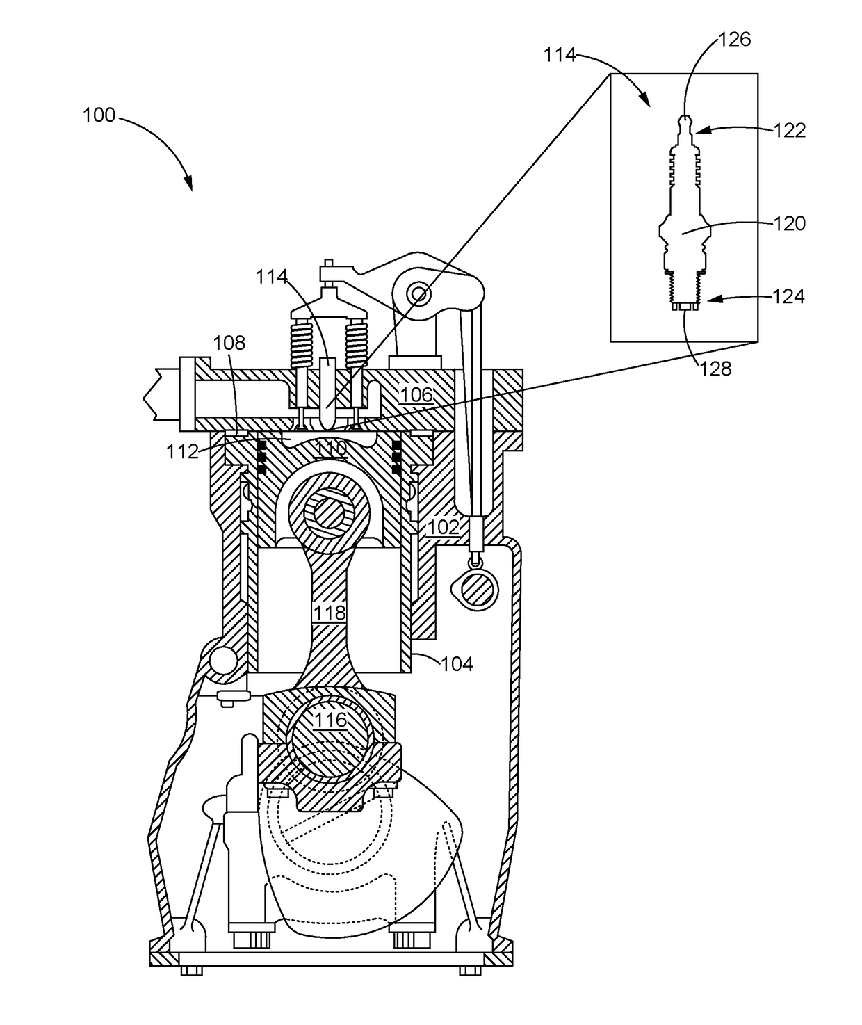 Gas engine ignition system for extending life and lean limit