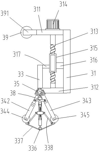 Paving device for all-terrain paving robot