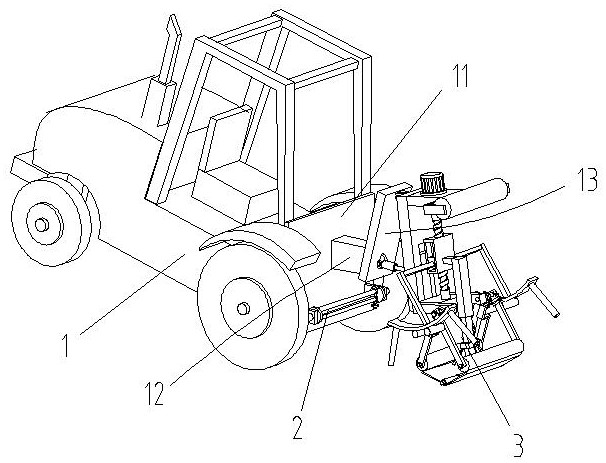 Paving device for all-terrain paving robot