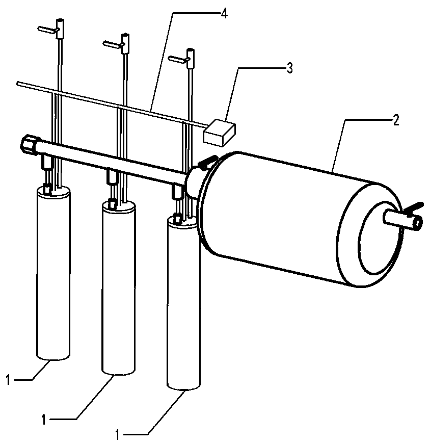 Gas exhaust valve type carbon dioxide cracking tube and parallel cracking device thereof