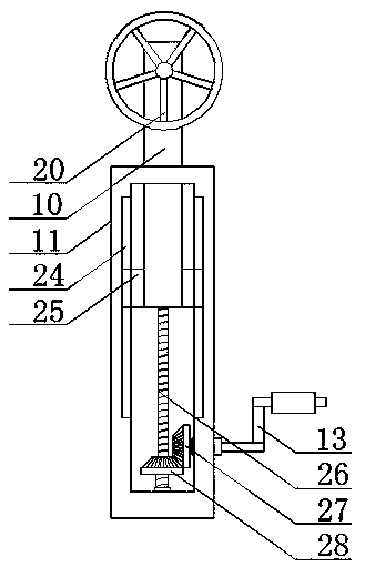 A spraying device for a road marking machine